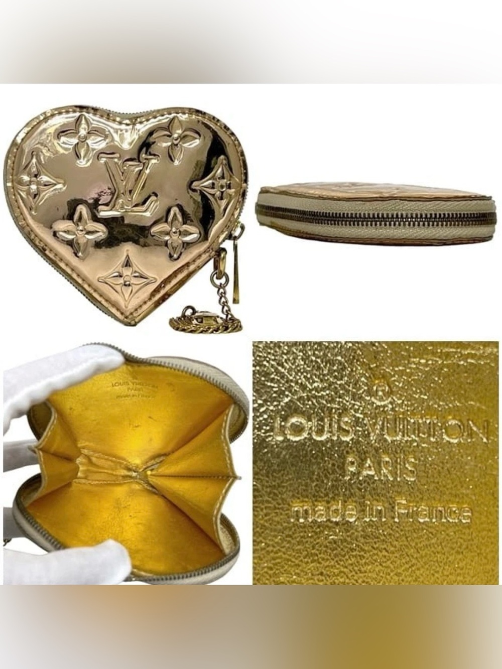 Louis Vuitton Monogram Miroir Heart Coin Purse Dore Gold Limited Edition - Picture 2 of 11
